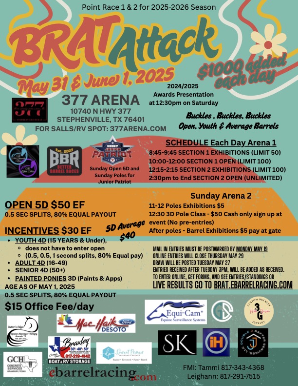 Schedule and Results – brat.ebarrelracing.com